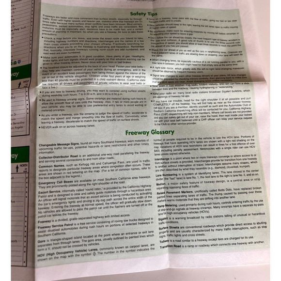Vintage Rare 1996 Los Angeles Freeway Systems AAA Map Original - Picture 8 of 8